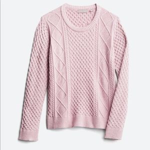 Cable Knit Sweater. Sz XL, color: Blush. Super comfy and soft.